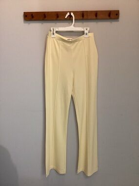 Reformation Butter Yellow Boot Leg Trousers